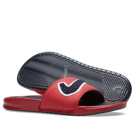 nike herren benassi jdi chenille|Nike Benassi JDI Chenille Men's Slide Gym Red/Obsidian/White .